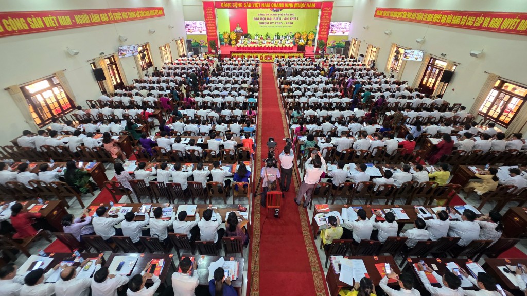 Quang cảnh Đại hội đại biểu Đảng bộ thành phố Cần Thơ lần thứ I, nhiệm kỳ 2025 - 2030.