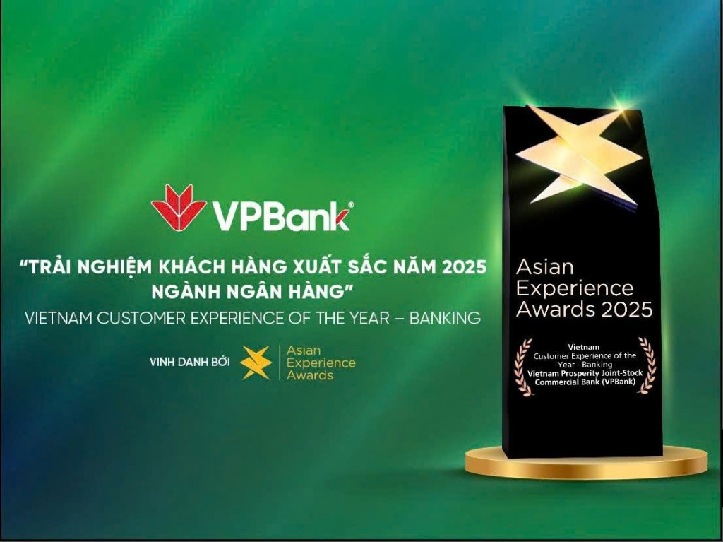 VPBank được vinh danh tại Giải thưởng Trải nghiệm Châu Á 2025 VPBank được vinh danh tại Giải thưởng Trải nghiệm Châu Á 2025