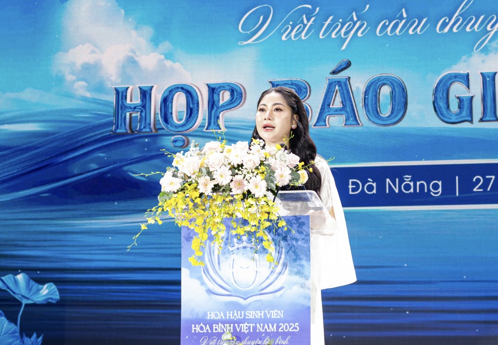 Bà Trương Thị Thu Trang, Chủ tịch Hội đồng Quản trị Công ty trách nhiệm hữu hạn Truyền thông giải trí TPA Entertainment, Trưởng Ban tổ chức cuộc thi phát biểu tại chương trình