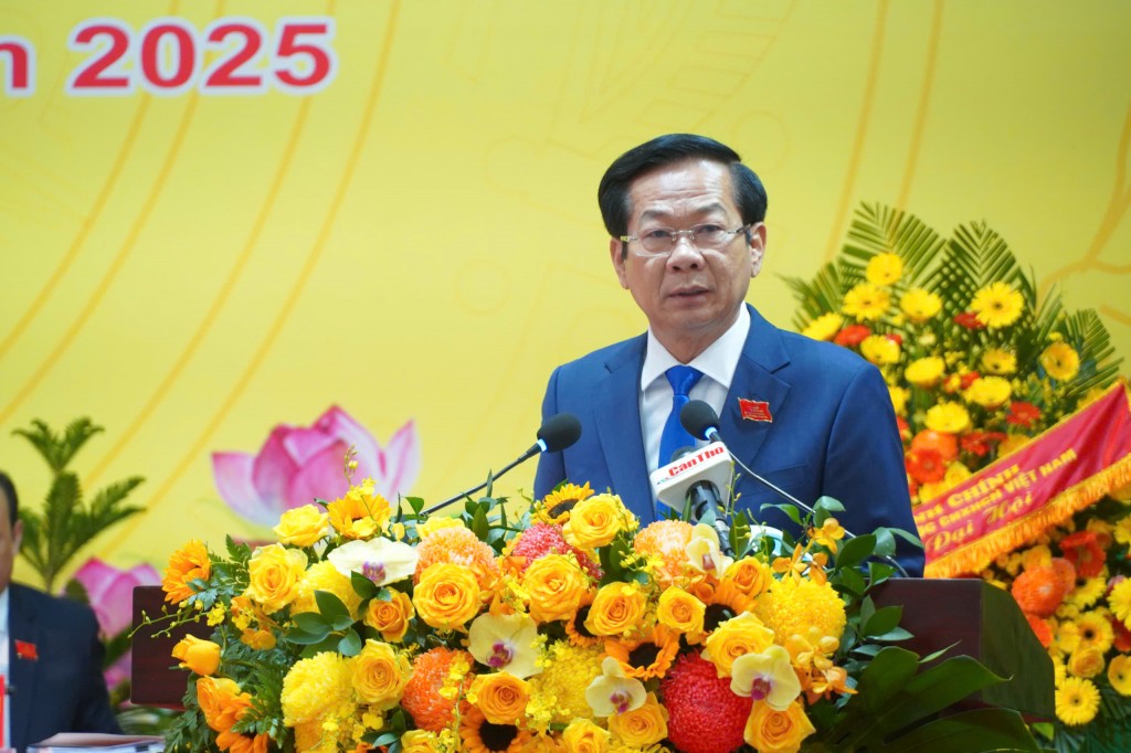 Bí thư Thành ủy Cần Thơ nhiệm kỳ 2020 - 2025 Đỗ Thanh Bình phát biểu bế mạc Đại hội