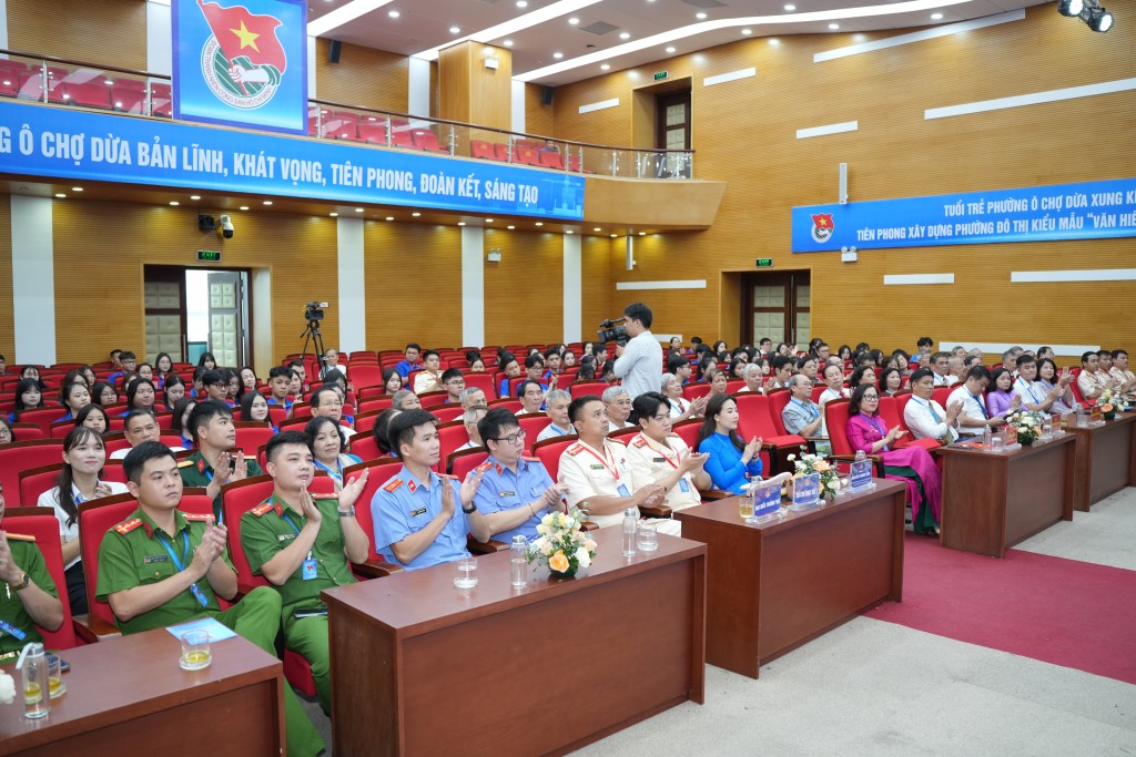 Đại hội là đợt sinh hoạt chính trị quan trọng của tuổi trẻ phường Ô Chợ Dừa