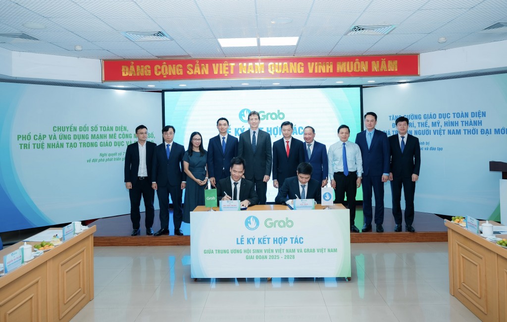 Trung ương Hội Sinh viên Việt Nam và Grab Việt Nam kí biên bản thoả thuận hợp tác (1)