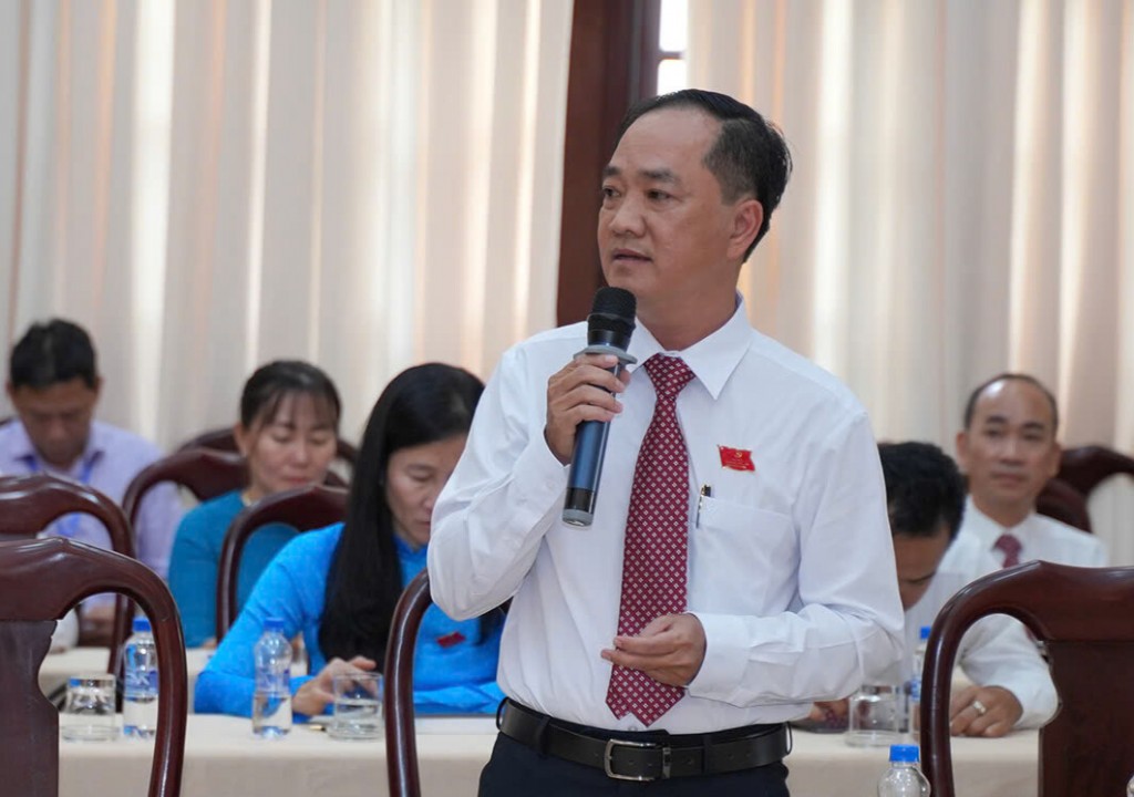 Đại biểu Tổ thảo luận số 10 phát biểu ý kiến.
