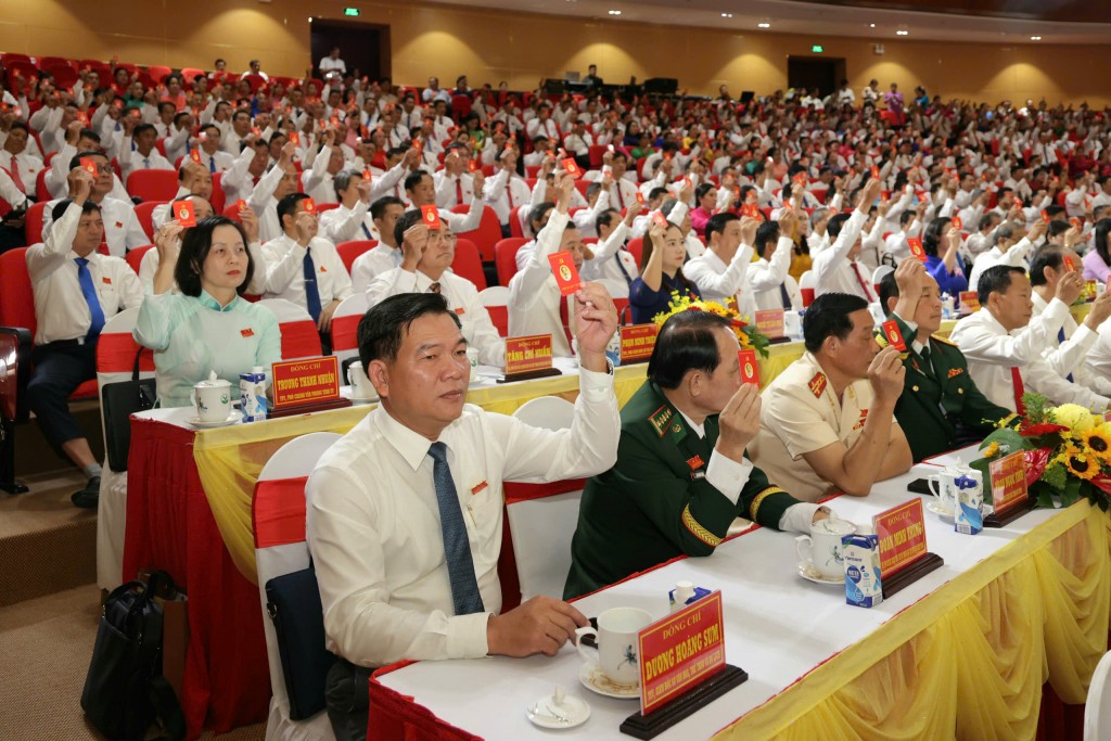Các đại biểu biểu quyết tại phiên trù bị