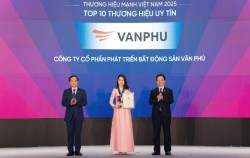 Văn Phú được vinh danh Top 10 Thương hiệu mạnh Việt Nam – Thương hiệu uy tín 2025