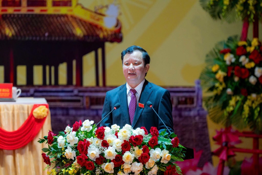 Ủy viên Trung ương Đảng, Bí thư Thành ủy, Chủ tịch HĐND, Trưởng đoàn ĐBQH thành phố Lê Trường Lưu phát biểu tại Đại hội 