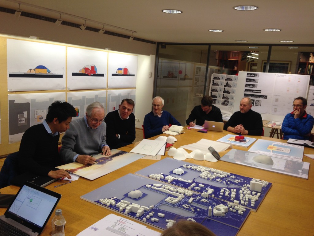 KTS Renzo Piano và cộng sự làm việc với đại diện kiến trúc sư Tập đoàn Sun Group về nhà hát