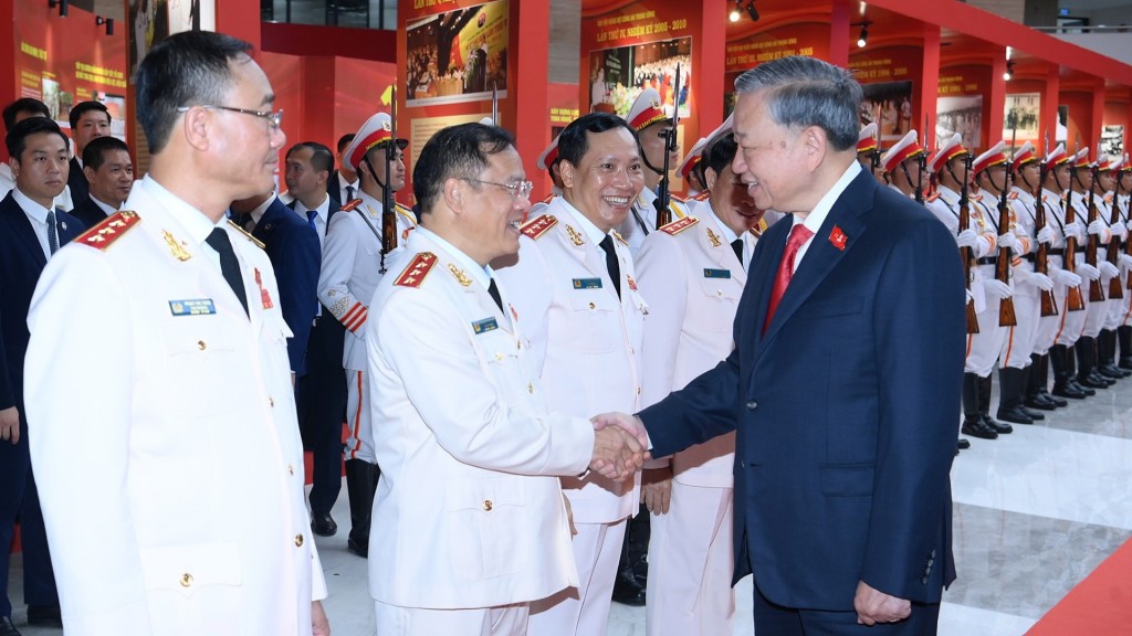 [Ảnh] Tổng Bí thư Tô Lâm dự Đại hội đại biểu Đảng bộ Công an Trung ương lần thứ VIII