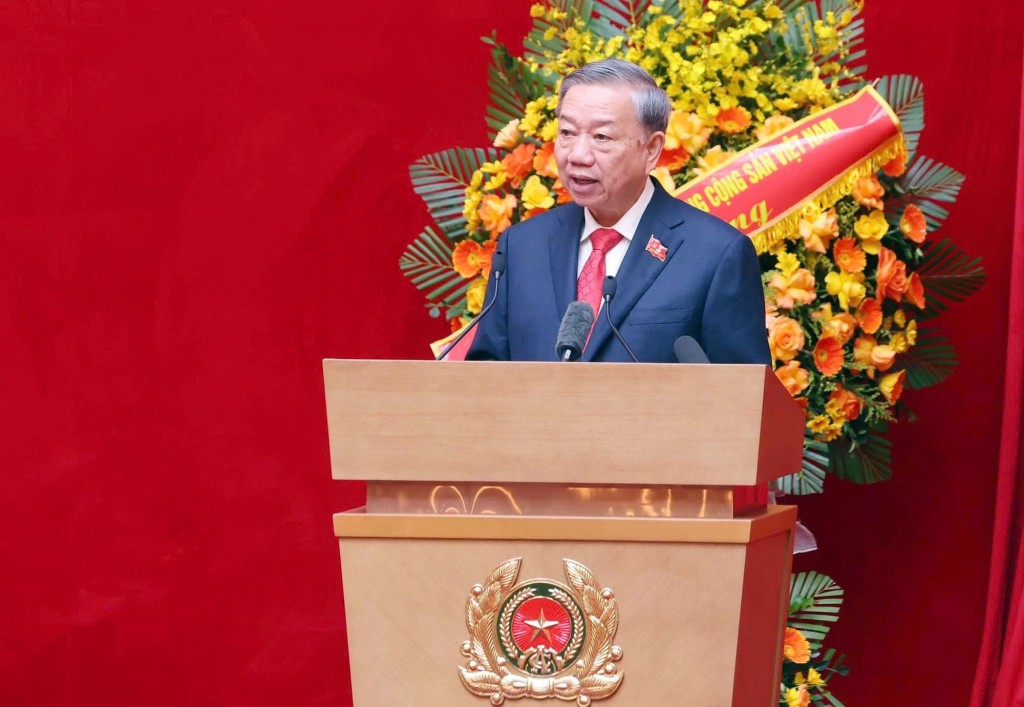 [Ảnh] Tổng Bí thư Tô Lâm dự Đại hội đại biểu Đảng bộ Công an Trung ương lần thứ VIII