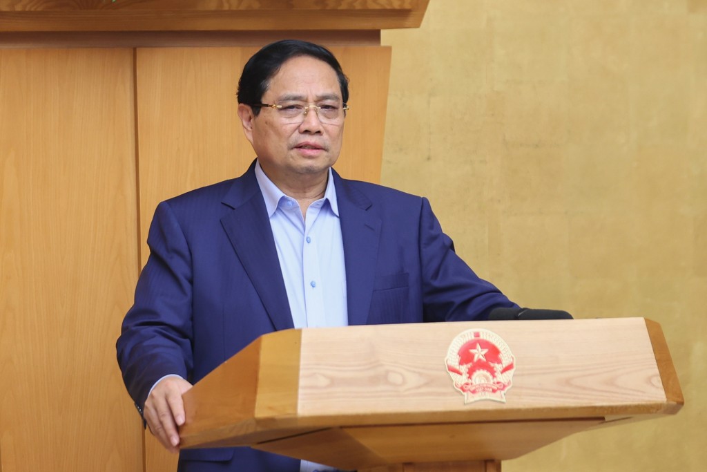 Thủ tướng đề nghị các đại biểu thảo luận, xác định rõ các nhiệm vụ, giải pháp trọng tâm tháng 9 và quý IV/2025 - Ảnh: VGP/Nhật Bắc