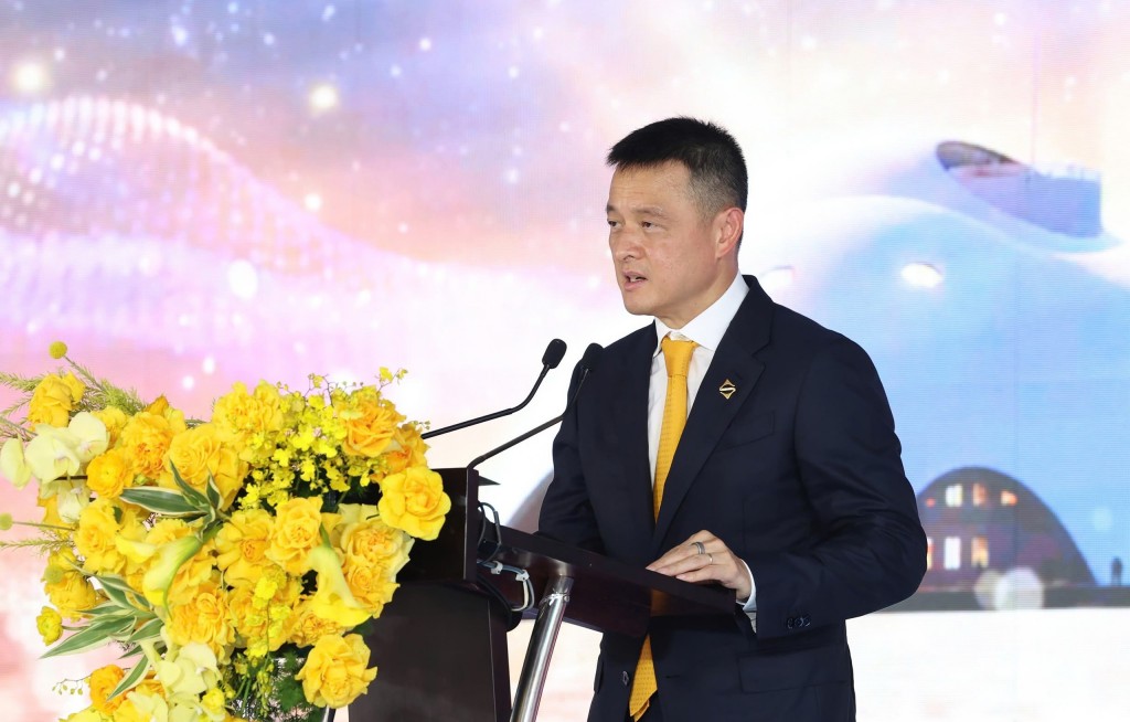 Ông Đặng Minh Trường, Chủ tịch Hội đồng Quản trị Tập đoàn Sun Group phát biểu tại buổi lễ. 