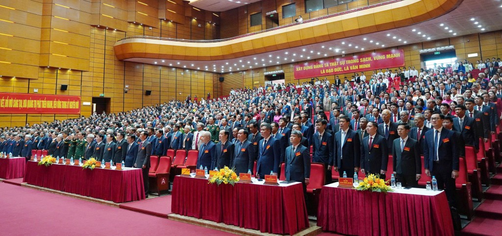 Các đại biểu tham dự Đại hội đại biểu Đảng bộ tỉnh Quảng Trị lần thứ I, nhiệm kỳ 2025-2030 