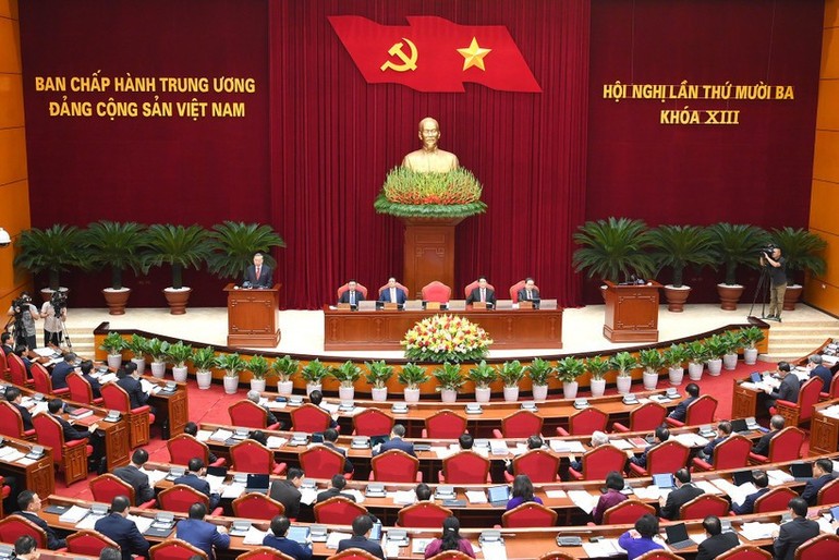 Hội nghị lần thứ 13 Ban Chấp hành Trung ương Đảng khóa XIII khai mạc trọng thể tại Thủ đô Hà Nội sáng 6/10/2025. (Ảnh: ĐĂNG KHOA)