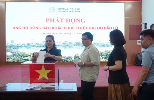 Sở VH&TT Hà Nội phát động ủng hộ đồng bào, khắc phục thiệt hại do bão lũ