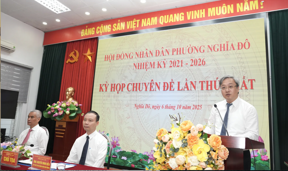 Ông Đỗ Việt Hưng được bầu giữ chức Chủ tịch UBND phường Nghĩa Đô