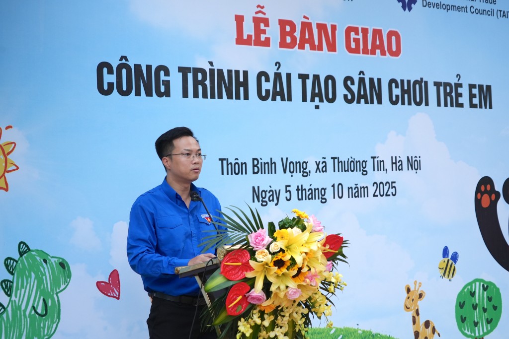 Ông Tạ Hồng Sơn – Bí thư Đoàn thanh niên Bộ Nông nghiệp và Môi trường chia sẻ về ý nghĩa của sân chơi xanh