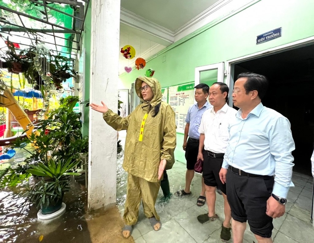 Các nhà trường chủ động có phương án ứng phó với mưa bão. 