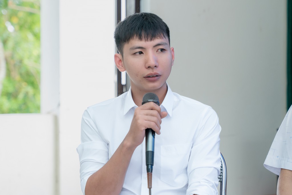 Thợ lò Lê Văn Bình (quê Nghệ An) – Phân xưởng Khai thác 16, Công ty Cổ phần Than Vàng Danh – Vinacomin chia sẻ tại sự kiện