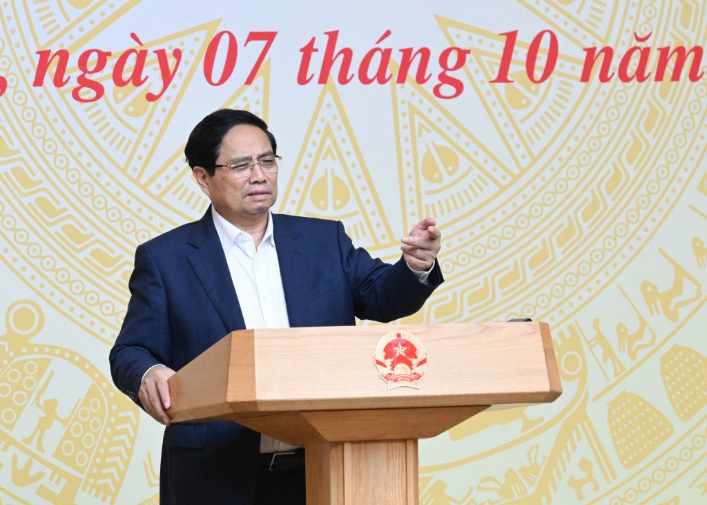 Thủ tướng Phạm Minh Chính đề nghị các cơ quan truyền thông tích cực tăng cường thông tin về chống khai thác IUU - Ảnh: VGP/Nhật Bắc