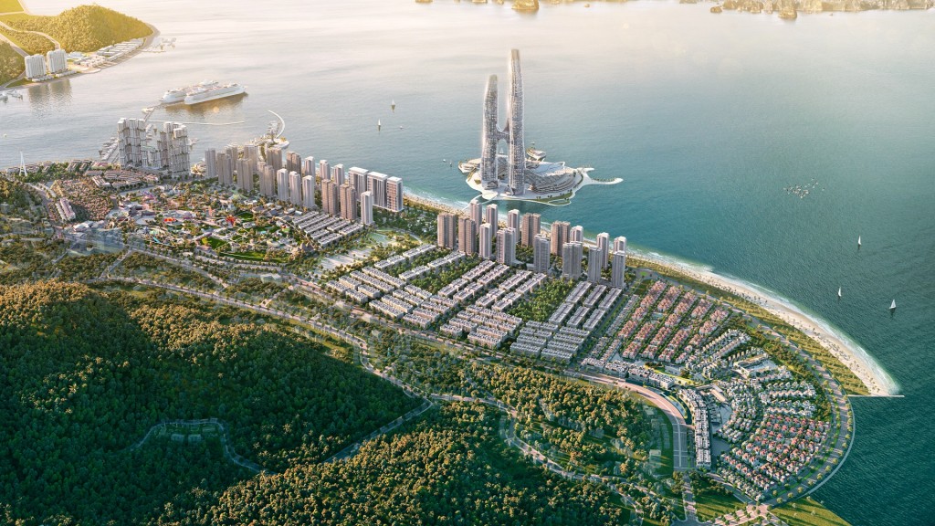3 tòa tháp Sun Centro Town tọa lạc ở vị trí trung tâm Sun Elite City, gần mọi “điểm chạm” vui chơi, giải trí. Ảnh: Sun Property