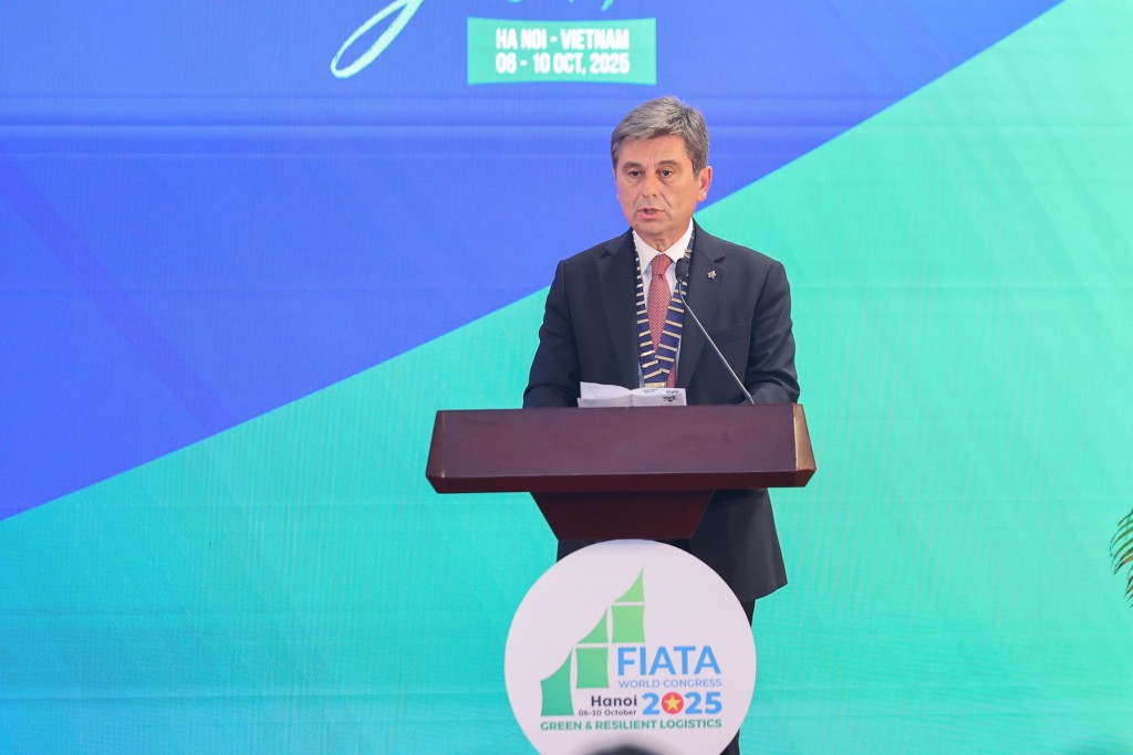 Chủ tịch FIATA Turgut Erkeskin phát biểu - Ảnh: VGP/Nhật Bắc