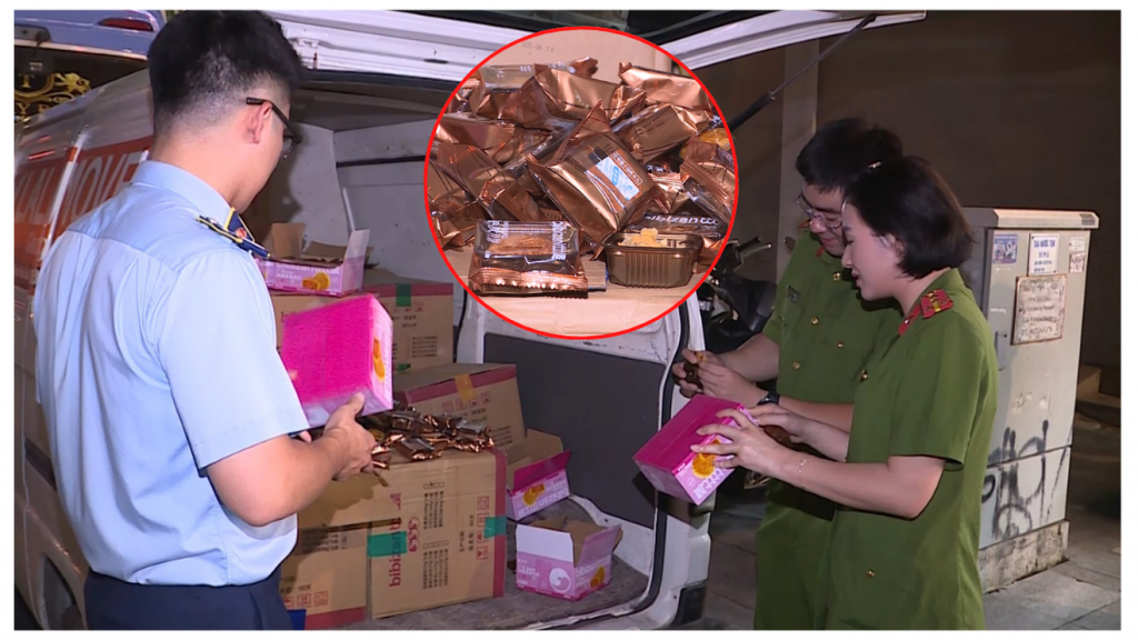 Lực lượng Quản lý thị trường Hà Nội phối hợp công an kiểm tra cơ sở kinh doanh thực phẩm vi phạm