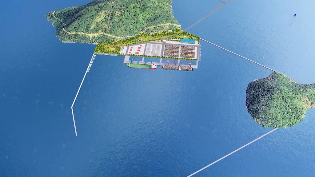 Dự án Cảng tổng hợp lưỡng dụng Hòn Khoai được triển khai theo hai giai đoạn. Bến tàu dài 1.000 m, công suất 20 triệu tấn/năm, đủ khả năng tiếp nhận tàu tổng hợp, container đến 250.000 DWT.