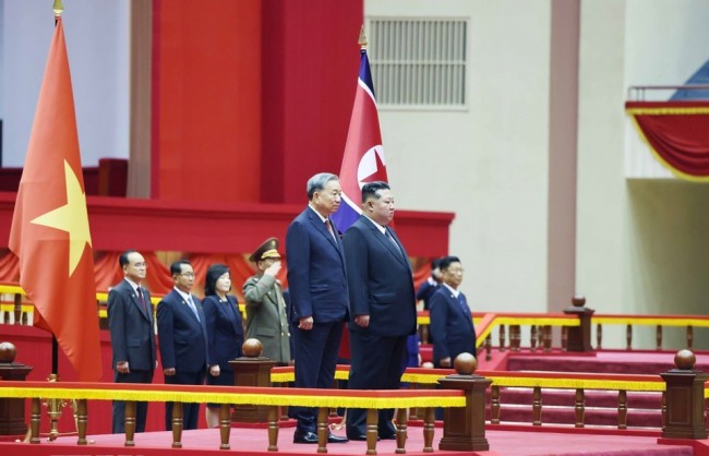 Lễ đón Tổng Bí thư Tô Lâm thăm cấp Nhà nước Cộng hòa Dân chủ Nhân dân Triều Tiên