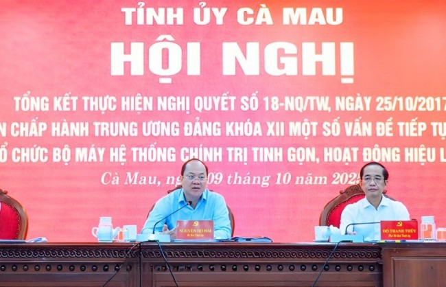 Tinh gọn tổ chức bộ máy, Cà Mau nâng cao hiệu lực hoạt động