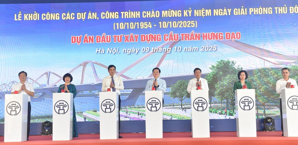Hà Nội khởi công xây dựng cầu Trần Hưng Đạo Hà Nội khởi công xây dựng cầu Trần Hưng Đạo