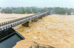 Lũ trên sông Cầu ở Bắc Ninh tiếp tục lên