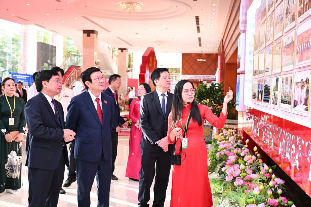 Đồng chí Nguyễn Văn Nên dự, chỉ đạo Đại hội Đảng bộ Tây Ninh