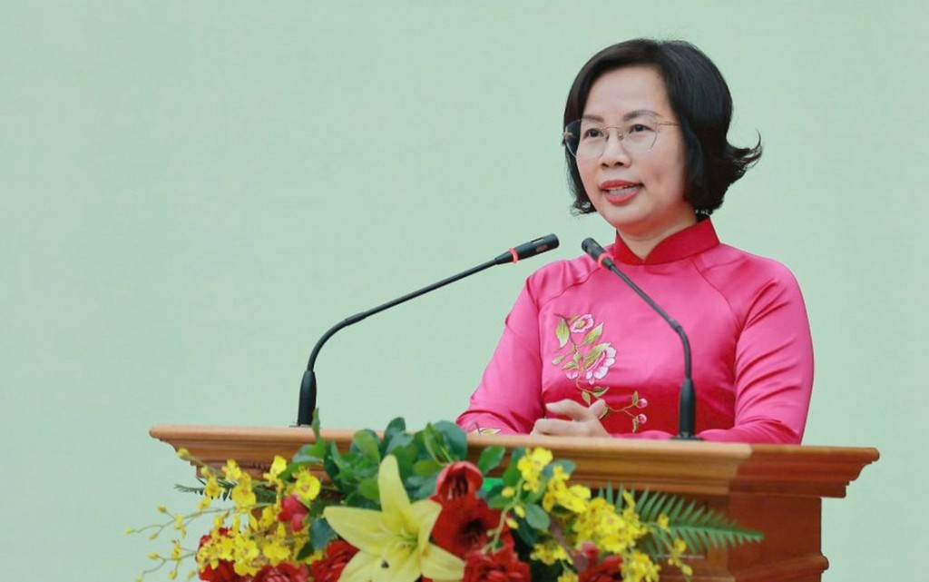 Phó Chủ tịch Thường trực Ủy ban MTTQ Việt Nam TP Hà Nội Bùi Huyền Mai dự Đại hội MTTQ phường Thanh Xuân
