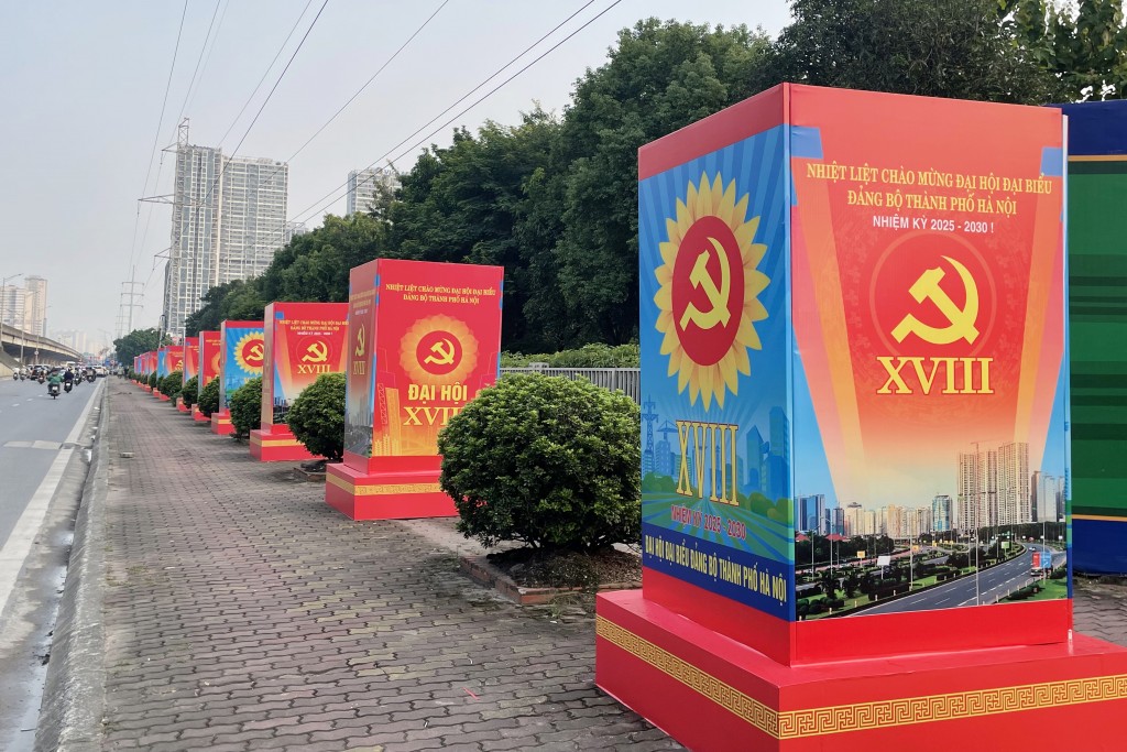 Thủ đô rực rỡ hướng về Đại hội Đảng bộ TP Hà Nội lần thứ XVIII