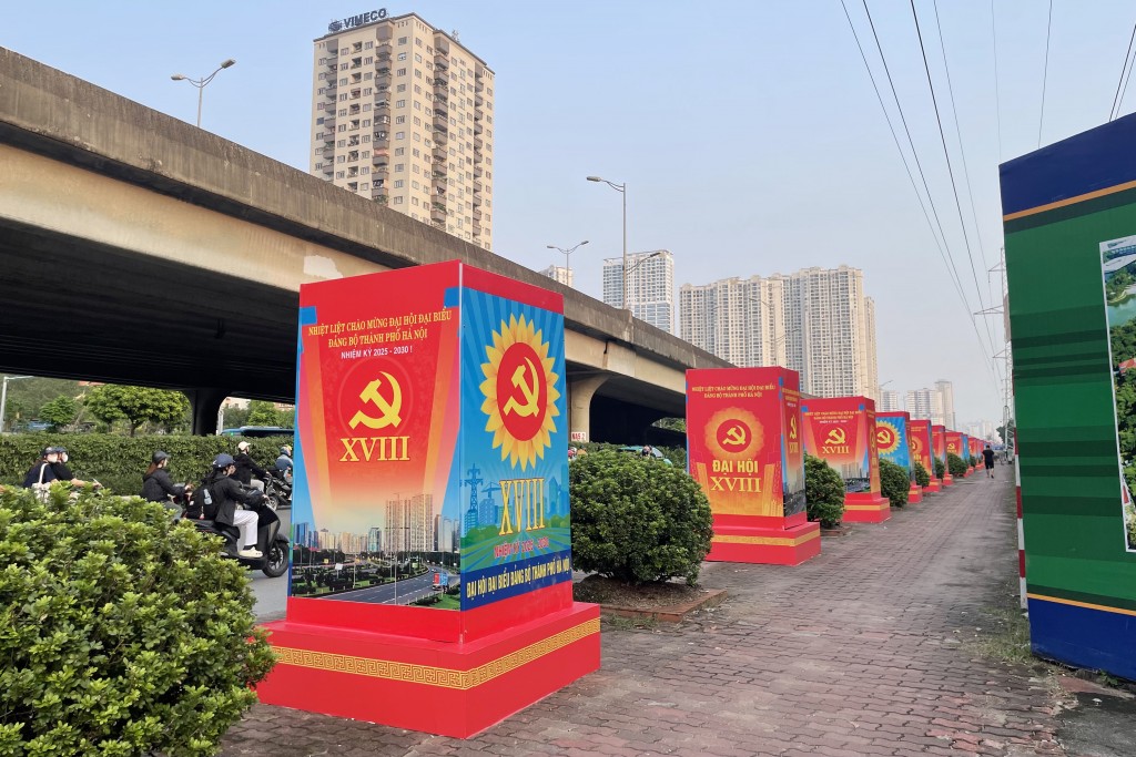 Thủ đô rực rỡ hướng về Đại hội Đảng bộ TP Hà Nội lần thứ XVIII