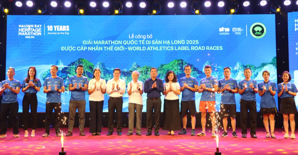 Giải Marathon Quốc tế Di sản Hạ Long 2025 chính thức được cấp Nhãn thế giới