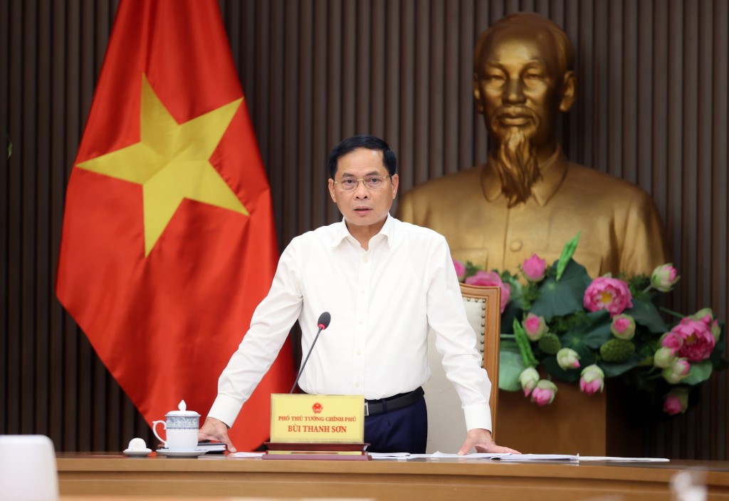 Phó Thủ tướng nhấn mạnh việc LHQ chọn Thủ đô Hà Nội làm địa điểm tổ chức Lễ mở ký Công ước là sự kiện hết sức đặc biệt - Ảnh: VGP/Hải Minh