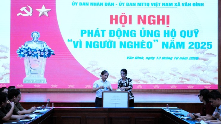 Vân Đình phát động ủng hộ Quỹ “Vì người nghèo” năm 2025