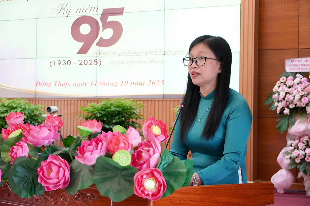 Trưởng Ban Tuyên giáo và Dân vận Tỉnh ủy Nguyễn Thị Kim Tuyến 