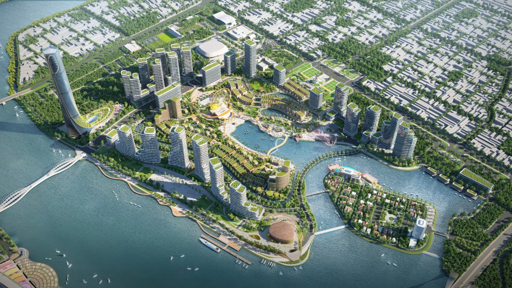 Phối cảnh 3D dự án siêu tổ hợp văn hóa vui chơi giải trí, thương mại dịch vụ Da Nang Downtown