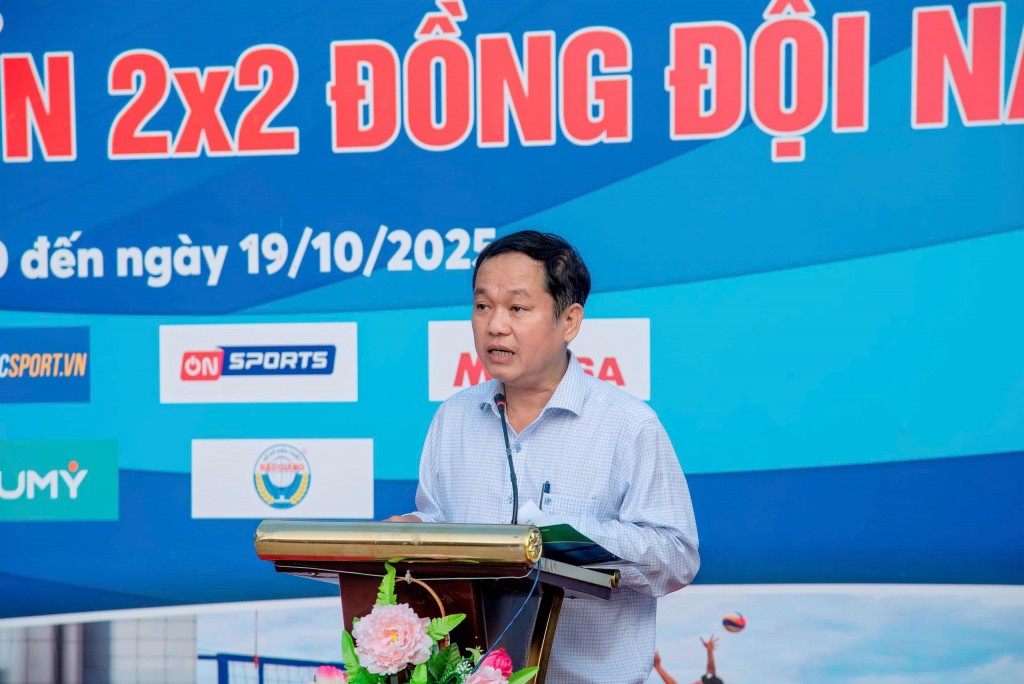 Ông Trương Công Quốc Việt, Phó giám đốc Sở Văn hóa, Thể thao và Du lịch TP Cần Thơ phát biểu khai mạc.