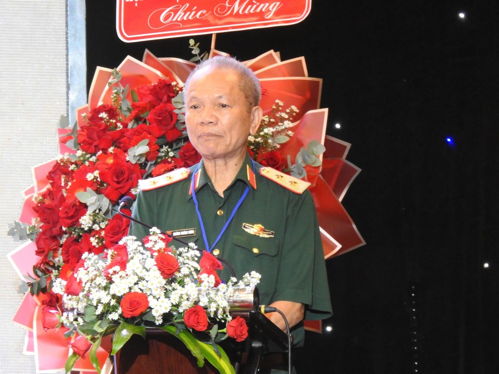 Trung tướng Hoàng Khánh Hưng, Chủ tịch Hội Hỗ trợ gia đình liệt sĩ Việt Nam phát biểu