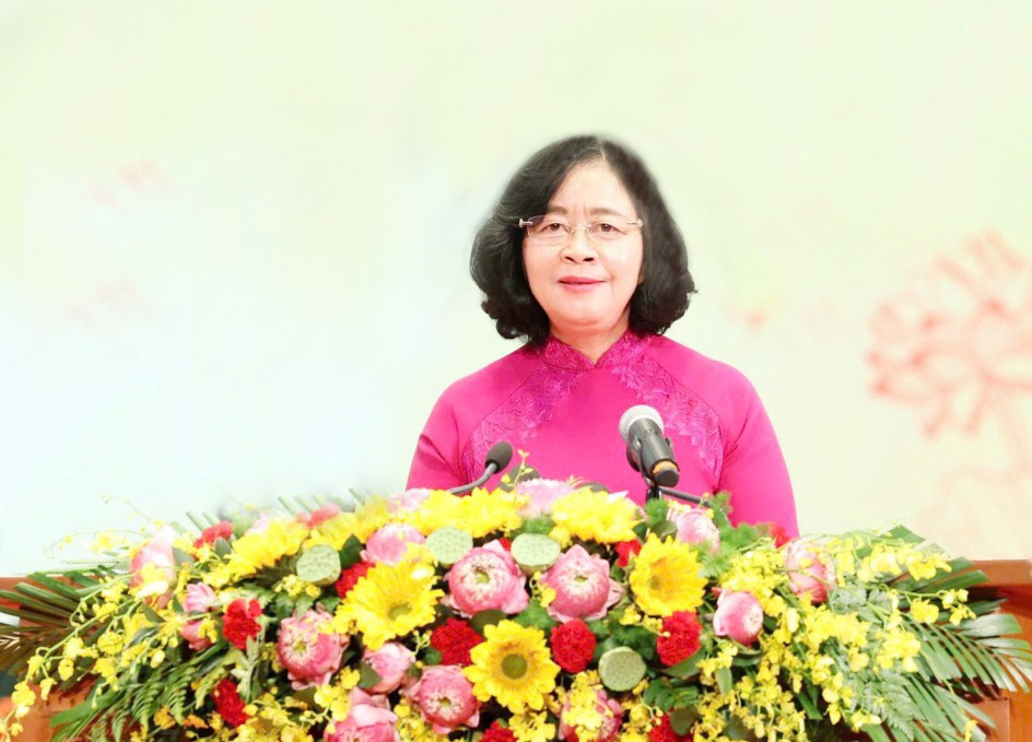 Bí thư Thành ủy Hà Nội Bùi Thị Minh Hoài phát biểu khai mạc Đại hội