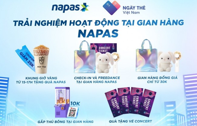 NAPAS mang hệ sinh thái thanh toán hiện đại cùng hàng ngàn quà tặng hấp dẫn đến Ngày thẻ Việt Nam 2025