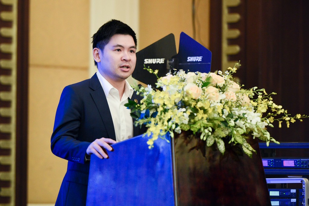 Tân Phó Chủ tịch VDEN Đỗ Vinh Quang phát biểu tại sự kiện