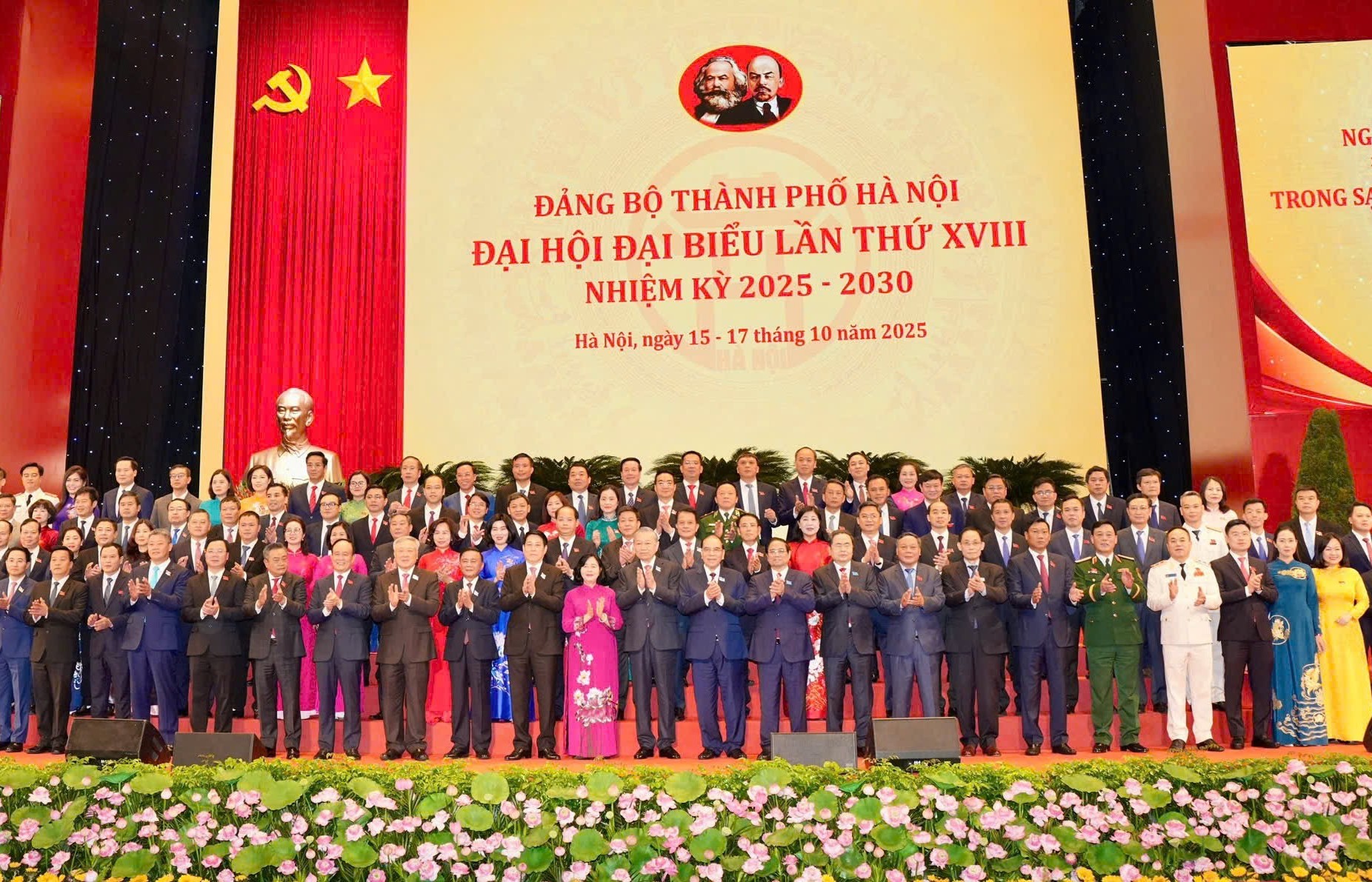 Danh sách 75 Ủy viên Ban Chấp hành Đảng bộ TP Hà Nội khóa XVIII, nhiệm kỳ 2025-2030