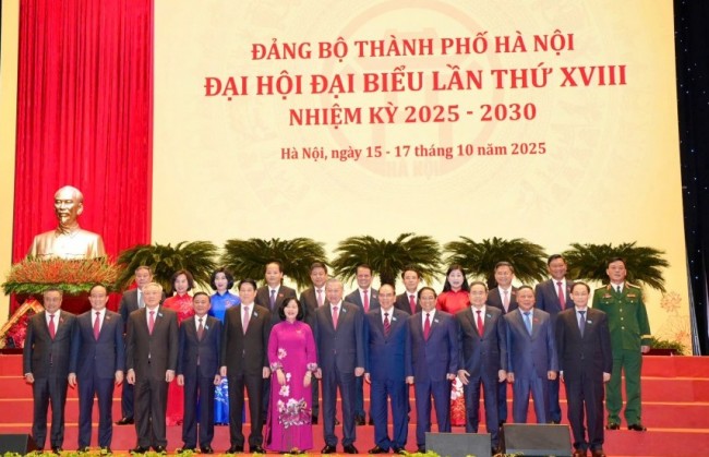 Danh sách 75 Ủy viên Ban Chấp hành Đảng bộ TP Hà Nội khóa XVIII, nhiệm kỳ 2025-2030