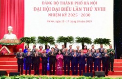 17 đồng chí được bầu vào Ban Thường vụ Thành uỷ Hà Nội khoá XVIII