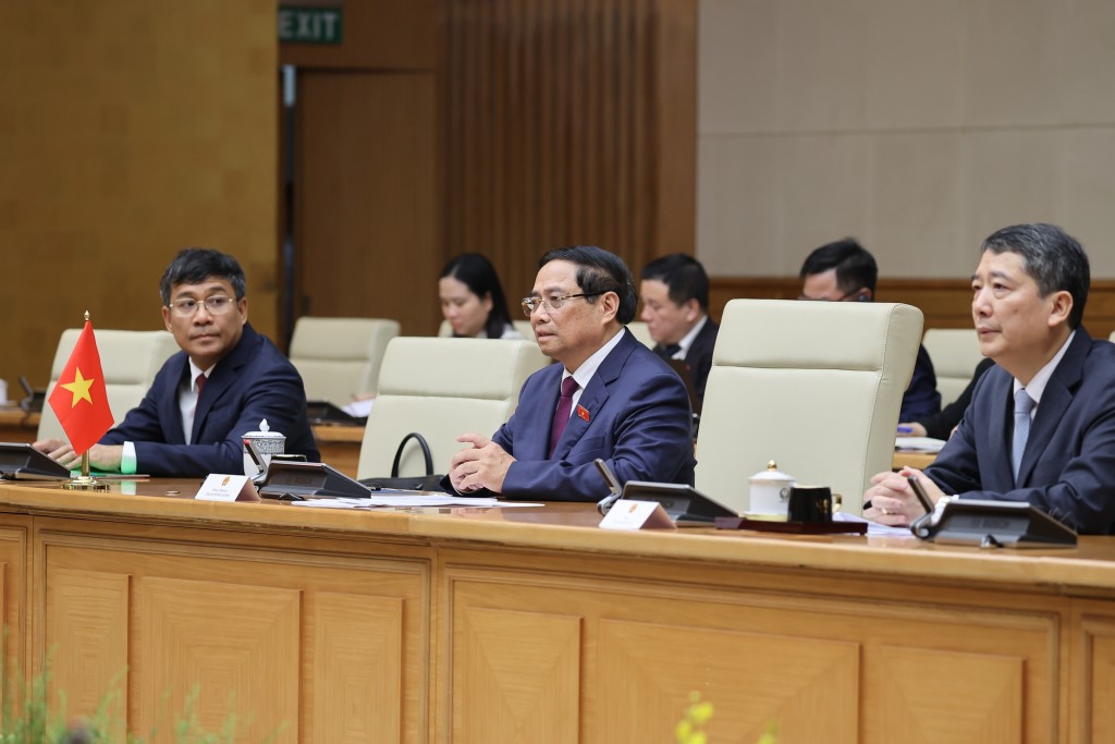 Thủ tướng Phạm Minh Chính đề xuất một số các biện pháp tăng cường nhằm đưa quan hệ hai nước ngày càng phát triển thực chất hơn - Ảnh: VGP/Nhật Bắc