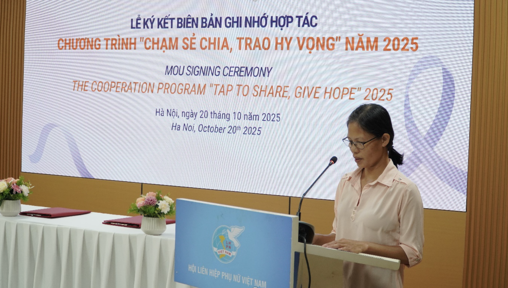 Bà Vũ Thị Hằng, cư ngụ tại xã Đại Xuyên, Hà Nội - một trong hơn 2000 phụ nữ đã nhận được suất tầm soát ung thư năm 2024